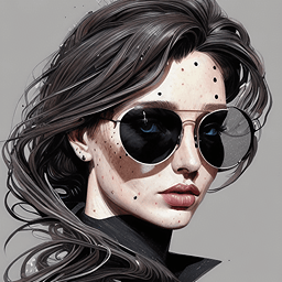 Elegant Black AI avatar/profile picture for women